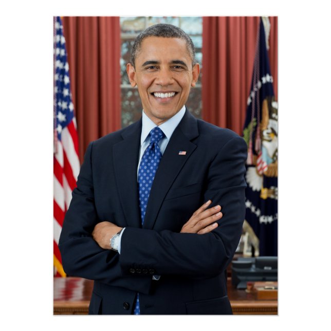 US-Präsident Barack Obama Glanzbild Poster (Vorderseite)