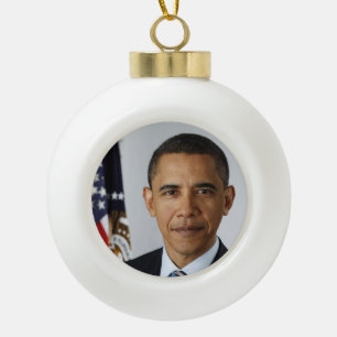 US-Präsident Barack Obama im Weißen Haus Keramik Kugel-Ornament
