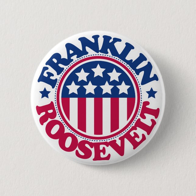 US Präsident Franklin Roosevelt Button (Vorderseite)