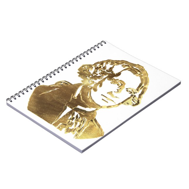 US-Präsident George Washington Portrait Gold Notizblock (Linke Seite)