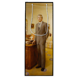 US-Präsident James Earl Carter Oval Office Geschenktüte Für Weinflaschen
