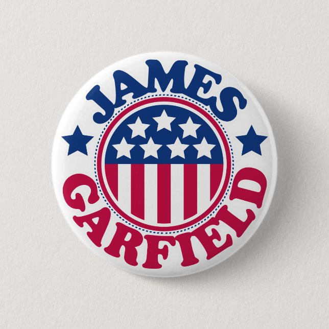 US Präsident James Garfield Button (Vorderseite)