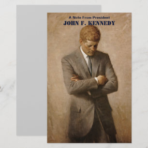 US-Präsident John Kennedy Gemaltes Porträt Briefpapier