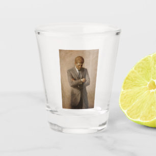 US-Präsident John Kennedy Gemaltes Porträt Schnapsglas
