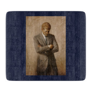 US-Präsident John Kennedy Gemaltes Porträt Schneidebrett