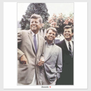 US-Präsident John Kennedy & Robert & Ted Aufkleber