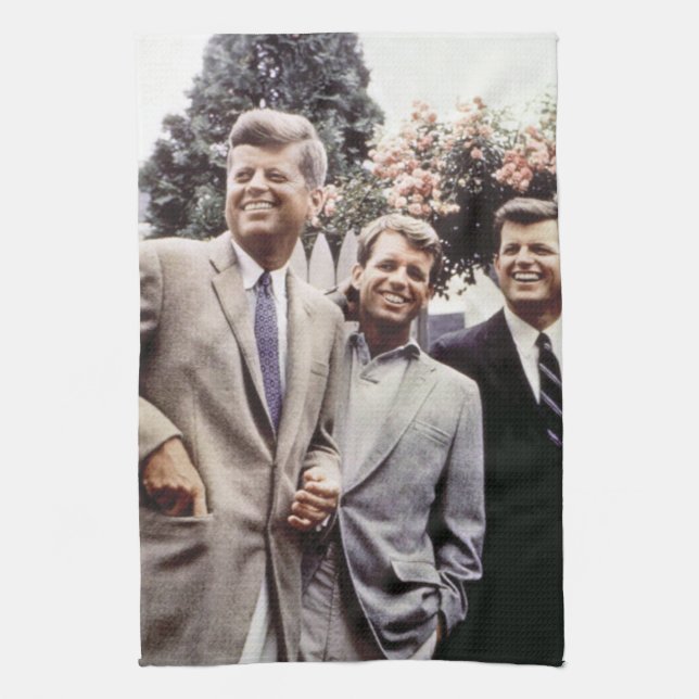US-Präsident John Kennedy & Robert & Ted Geschirrtuch (Vertikal)