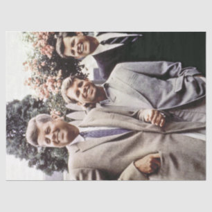 US-Präsident John Kennedy & Robert & Ted Seidenpapier
