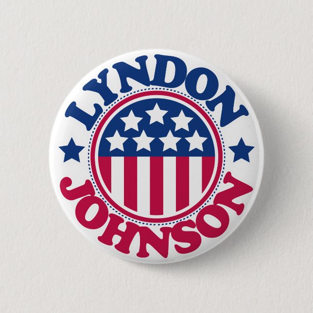 US Präsident Lyndon Johnson Button (Vorderseite)