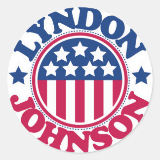 US-Präsident Lyndon Johnson Runder Aufkleber