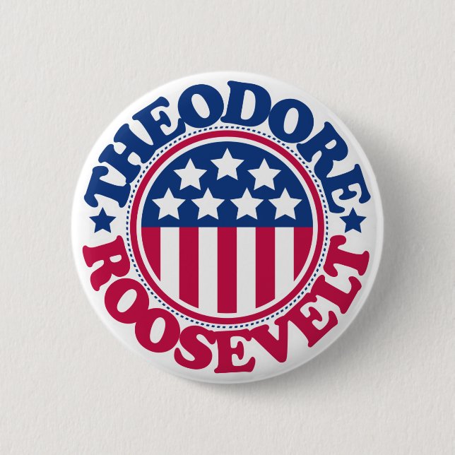 US Präsident Theodore Roosevelt Button (Vorderseite)