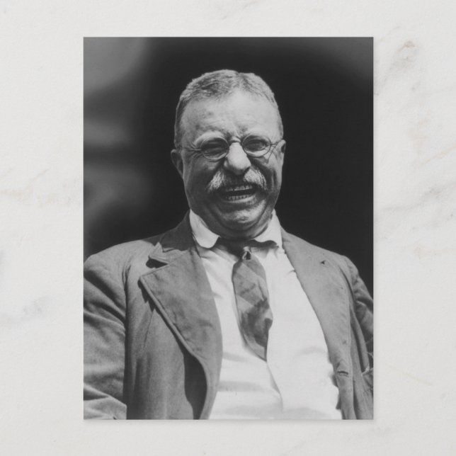 US-Präsident Theodore Teddy Roosevelt Laughing Postkarte (Vorderseite)