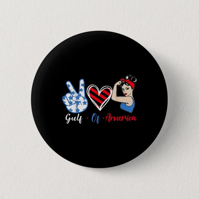 US-Präsident Trump im Golf von Amerika 2025 _7 Button (Vorderseite)