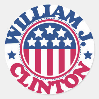 US-Präsident William J Clinton Runder Aufkleber