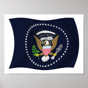 US-Präsidentschafts-Siegel-Flag-Plakat drucken Poster