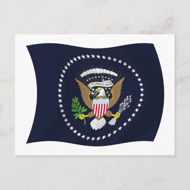 US-Präsidentschaftsflagge Siegel Postkarte (Vorderseite)