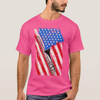 Us Pride Trombonist 4th July Gift Jazz Music Tr T-Shirt
