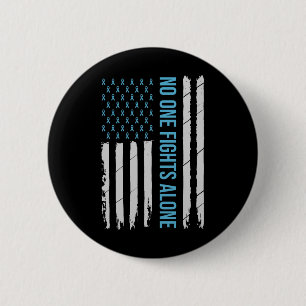 US Prostatakrebs Awareness Light Blue Ribbon Su Button