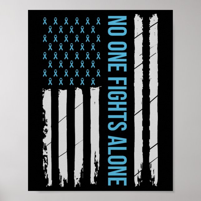 US Prostatakrebs Awareness Light Blue Ribbon Su Poster (Vorne)