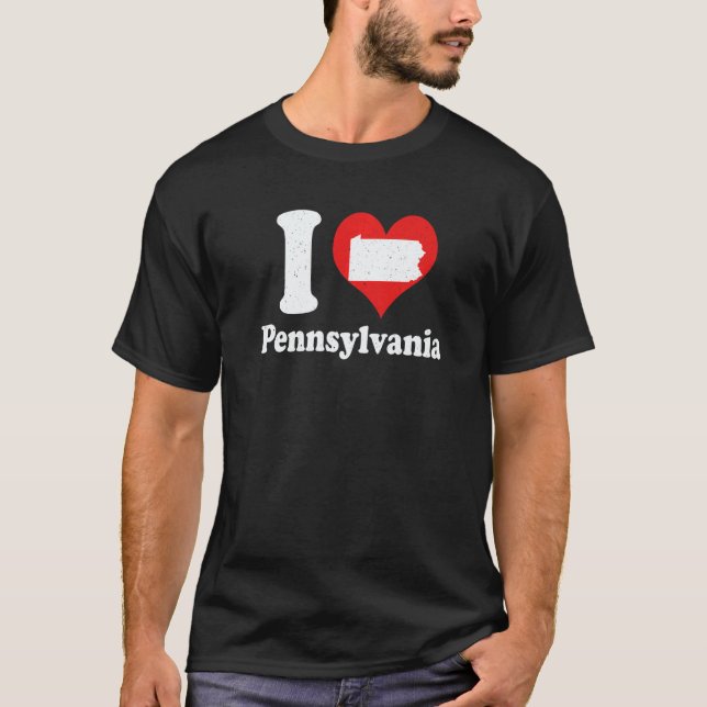 US Proud Citizen America Love State I Heart Pennsy T-Shirt (Vorderseite)