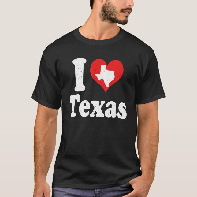 US Proud Citizen America Love State I Heart Texas T-Shirt (Vorderseite)