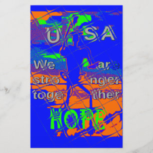 US-Psychedelische Hoffnung: Blue Unity Art Briefpapier