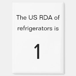 US RDA Minimalist Kühlschrank Magnet