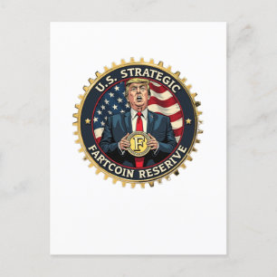 US-Reserve für strategische Fartcoins Crypto Trump Postkarte