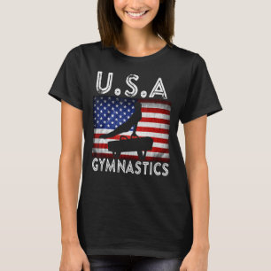US Retro Gymnastics Team Vintag Unterstützung USA T-Shirt