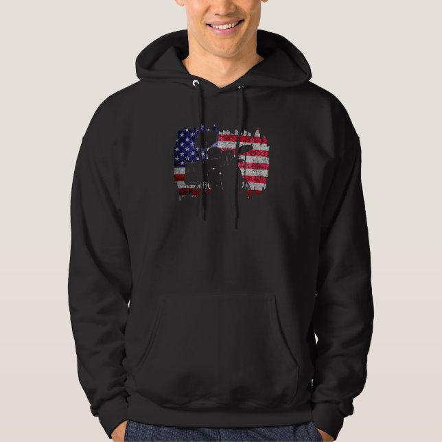 US-Rock-Schlagzeuger in Not Hoodie (Vorderseite)
