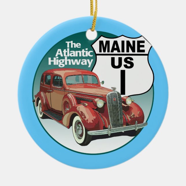 US-Route 1 - Atlantikautobahn Keramikornament (Vorne)