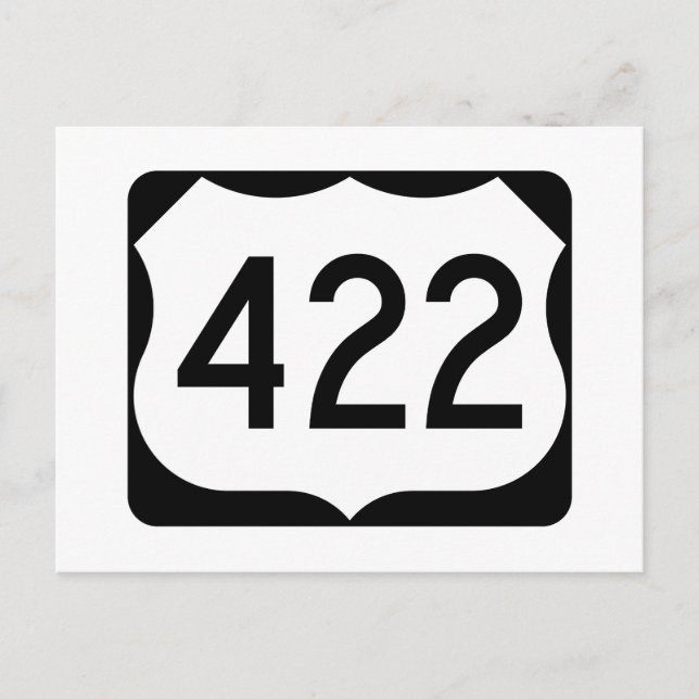 US-Route 422 Postkarte (Vorderseite)