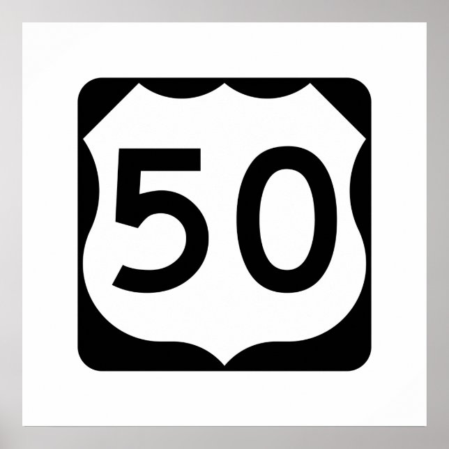 US Route 50 Unterschrift Poster (Vorne)