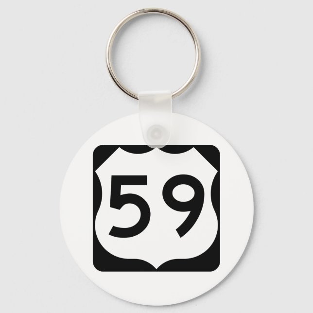 US-Route 59 Unterschrift Schlüsselanhänger (Vorderseite)