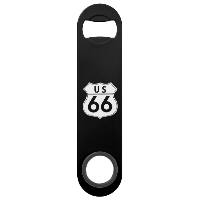US Route 66 Classic Speed Flasche Opener Speedflaschenöffner (Vorderseite)