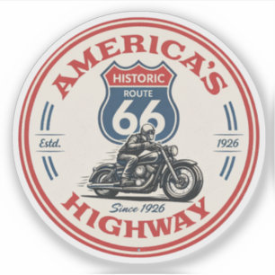 US Route 66 Die Mutterstraße historische Autobahn Aufkleber