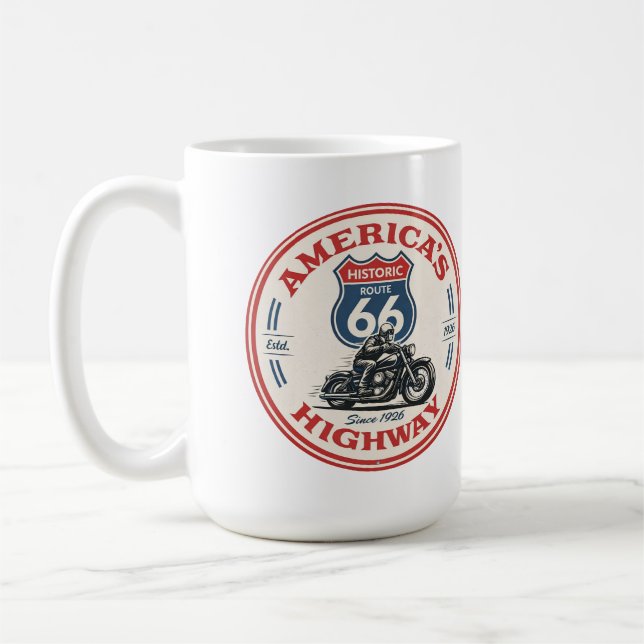 US Route 66 Die Mutterstraße historische Autobahn  Kaffeetasse (Links)