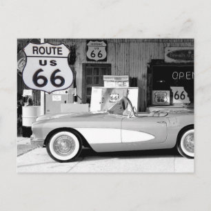 US Route 66 Foto auf Postkarte