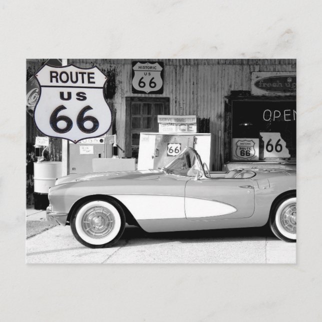 US Route 66 Foto auf Postkarte  (Vorderseite)