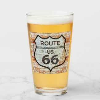 US Route 66 Pint Trinkglas Glas