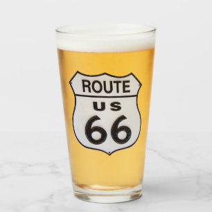 US Route 66 Pint Trinkglas Glas