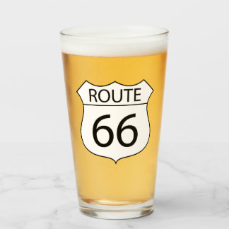 US Route 66 Pint Trinkglas Glas