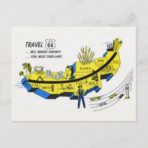 US-Route 66 Reise Postkarte