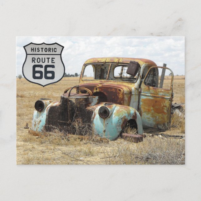 US-Route 66 Reise Postkarte (Vorderseite)