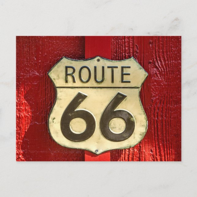 US-Route 66 Schild auf US-Highway Shield Postkarte (Vorderseite)