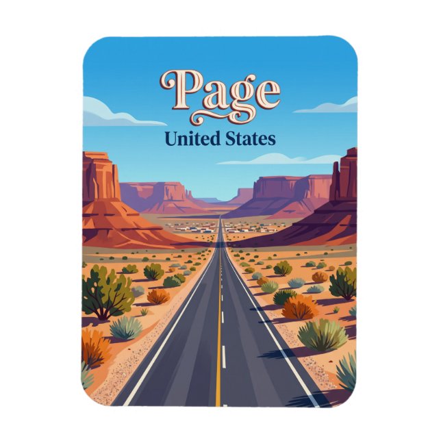 US Route 89 nahe Page Arizona Magnet (Vertikal)