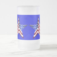 US sa Flaggenstern Mattiert 16 oz Mattiert Glass T