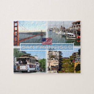 US San Francisco - Golden Gate Bridge - Cable Car. Puzzle