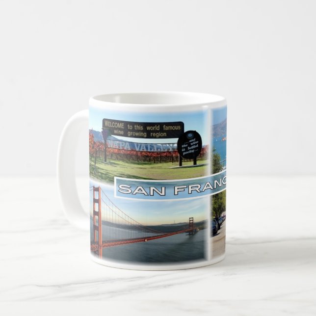 US San Francisco - Napa Valley Golden Gate Bridge Kaffeetasse (Vorderseite Links)