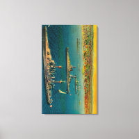 US-Schlachtschiffe in Long Beach verankert